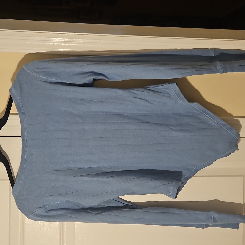 Free People Blue Ribbed Bodysuit - Picture 7 of 7